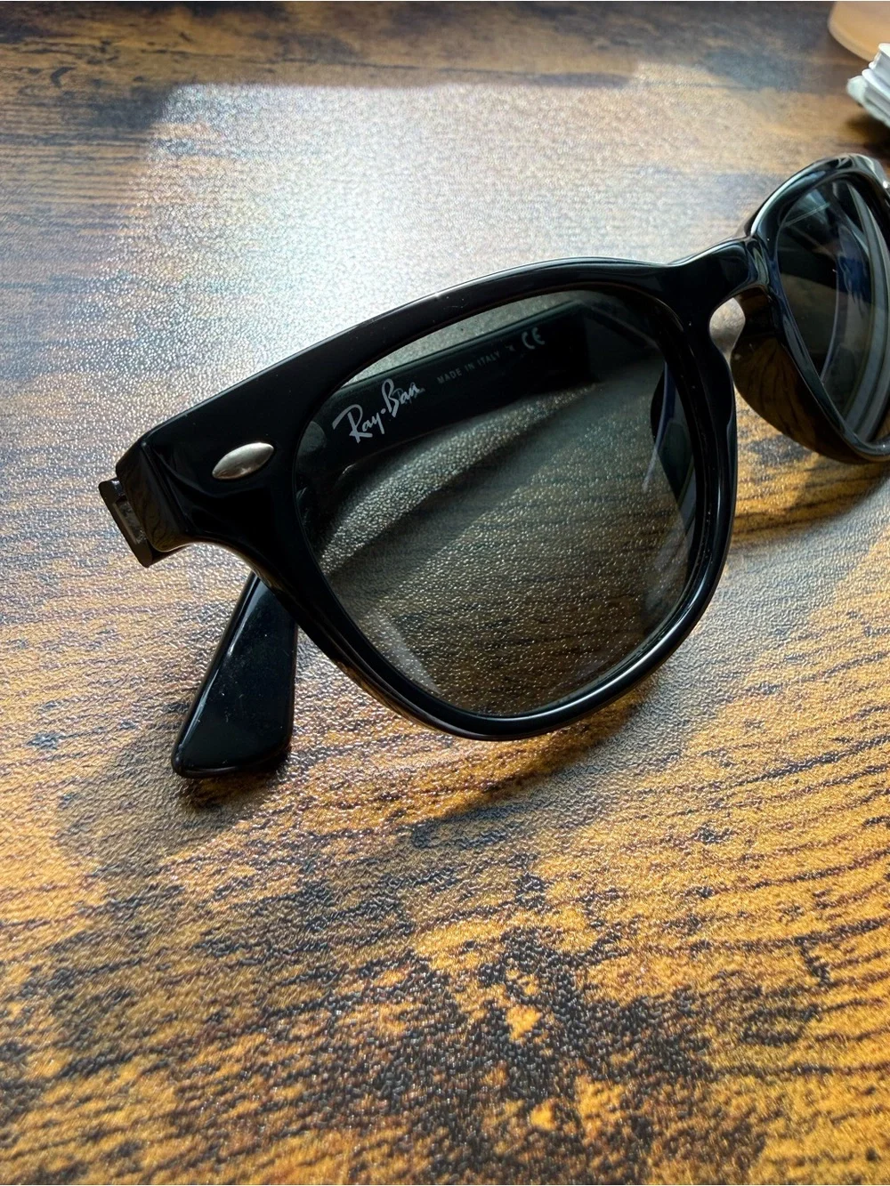 Ray-Ban Black Frame Sunglasses with Dark Lenses